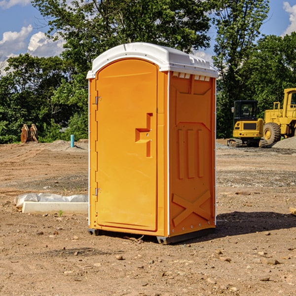 how often are the portable restrooms cleaned and serviced during a rental period in Liberty Wisconsin